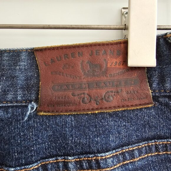 Lauren Jeans Co. Ralph Lauren Womens Straight Leg Dark Wash Denim Jeans Size 4 - Picture 7 of 14